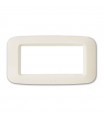Abdeckrahmen Ave in technopolymer Yes 45 4 Module, weiß glänzend Blanc 45PY04BP
