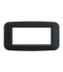 Abdeckrahmen aus kunststoff Ave Banquise-System 45 4 Module, Grau Noir 45PY04GN