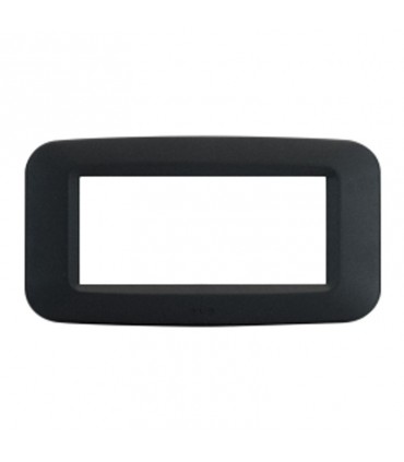 Abdeckrahmen aus kunststoff Ave Banquise-System 45 4 Module, Grau Noir 45PY04GN