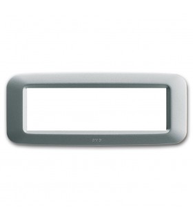 Abdeckrahmen aus kunststoff Ave Banquise-System 45 6 Module Silber matt 45PY06AO