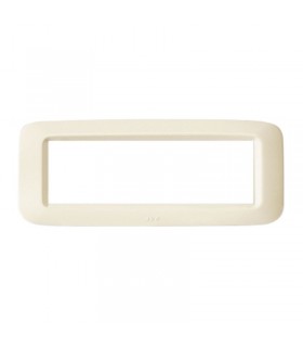 Abdeckrahmen Ave in technopolymer Yes 45 6 Module, weiß glänzend Blanc 45PY06BP