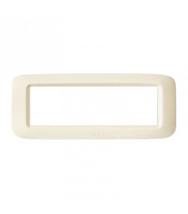 Abdeckrahmen Ave in technopolymer Yes 45 6 Module, weiß glänzend Blanc 45PY06BP