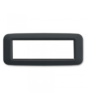 Abdeckrahmen aus kunststoff Ave Banquise-System 45 6 Module Grau Noir 45PY06GN