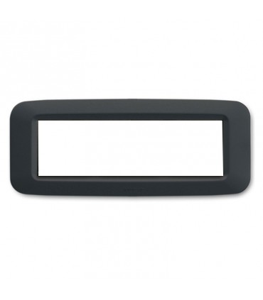 Abdeckrahmen aus kunststoff Ave Banquise-System 45 6 Module Grau Noir 45PY06GN