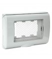 Plaque selbsttragende Ave IP55 mit membrane die 3 Module RAL7035 45SP43N