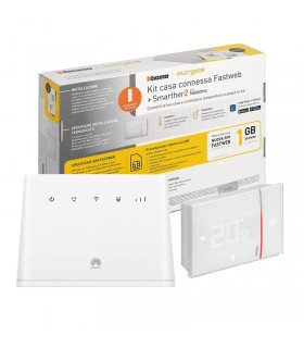 Bticino KIT Smart Home mit Fastweb Router und Smarther2 Wand-montierter Thermostat SXW8002WKIT