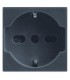 Legrand Vela anthrazit 10/16A Zwei-Wege-Schukodose 2 Module 682777