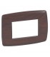 Legrand Platte Vela rund Teak 3 Module 685621