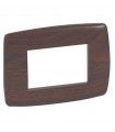 Legrand Platte Vela rund Teak 3 Module 685621