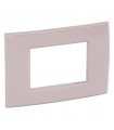 Legrand Platte Vela quadratisch rosa Pfirsich 3 Module 685696