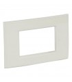 Legrand Platte Vela quadratisch weiß emailliert 3 Module 685716