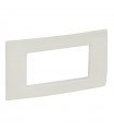 Legrand Platte Vela quadratisch weiß emailliert 4 Module 685717
