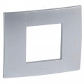 Legrand Platte Vela quadratisch metallisch grau 2 Module 685745