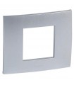 Legrand Platte Vela quadratisch metallisch grau 2 Module 685745