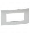 Legrand Platte Vela quadratisch metallisch grau 4 Module 685747