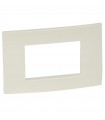 Legrand-Platte Vela quadratisch perlmetallic 3 Module 685756