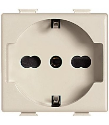 Bticino Matix TT Schuko-Steckdose Elfenbeinfarbe 10/16A A5440/16