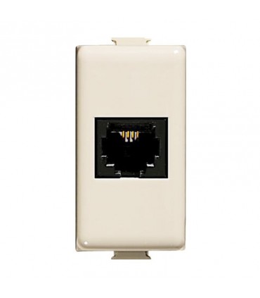 Bticino Matix TT RJ11 Telefon-Steckdose Elfenbeinfarbe A5982