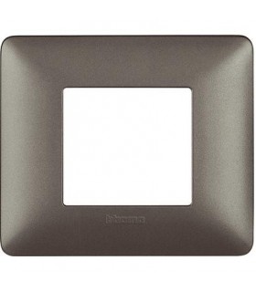 Bticino Matix Abdeckrahmen 2 Module Farbe Iron AM4802MIR