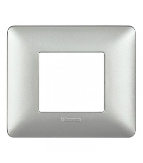 Bticino Matix Abdeckrahmen 2 Module Farbe Silber AM4802MSL