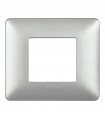 Bticino Matix Abdeckrahmen 2 Module Farbe Silber AM4802MSL