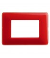 Bticino Matix Abdeckrahmen 3 Module Farbe Korallenrot AM4803CRD