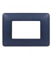 Bticino Matix Abdeckrahmen 3 Module Farbe Blau Quecksilber AM4803TBM