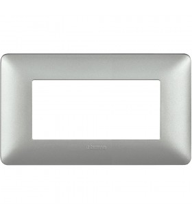 Bticino Matix Abdeckrahmen 4 Module Farbe Silber AM4804MSL