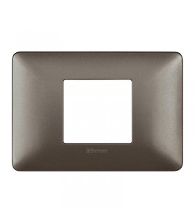 Bticino Matix Abdeckrahmen 2 zentrierte Module Farbe Iron AM4819MIR