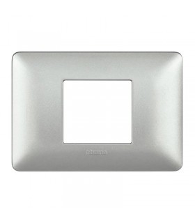Bticino Matix Abdeckrahmen 2 zentrierte Module Farbe Silber AM4819MSL