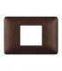 Bticino Matix Abdeckrahmen 2 zentrierte Module Farbe Kaffeebraun AM4819TGG
