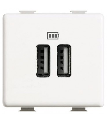 Bticino Matix USB-Ladegerät mit Doppelsteckdose 1500mA-5V AM5285C2
