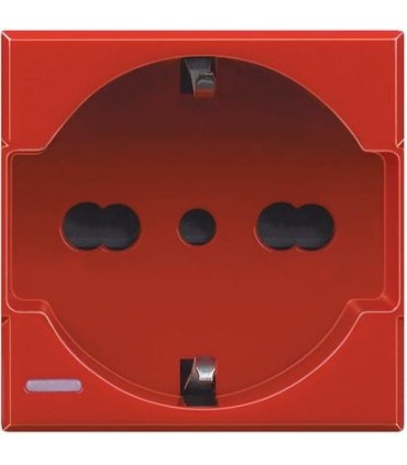 Bticino Axolute Schuko 10/16A Rote Steckdose H4140/16R