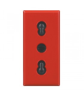 Bticino Axolute 10/16A Bipass-Steckdose Rot H4180