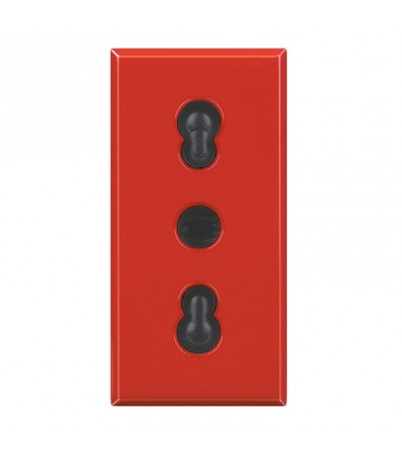 Bticino Axolute 10/16A Bipass-Steckdose Rot H4180