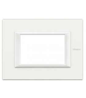 Bticino Axolute Platte 3 Module Weiß Monochrom HA4803HD