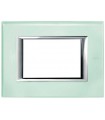 Bticino Axolute Platte 3 Module Glas Kristall HA4803VKA