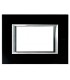 Bticino Axolute Platte 3 Module Glas Schwarz Nacht HA4803VNN