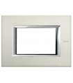 Bticino Axolute Platte 3 Module Gebürstetes Aluminium HA4803XC
