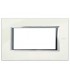 Bticino Axolute Platte 4 Module Weiß Limoges HA4804BG