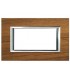 Bticino Axolute Platte 4 Module Holz Teak HA4804LTK