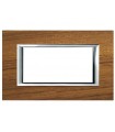 Bticino Axolute Platte 4 Module Holz Teak HA4804LTK