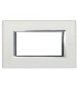 Bticino Axolute Platte 4 Module Silber HA4804SAN