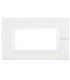Bticino Axolute Platte 4 Module Glas Weiß HA4804VBB