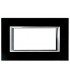 Bticino Axolute Platte 4 Module Glas Schwarz Nacht HA4804VNN