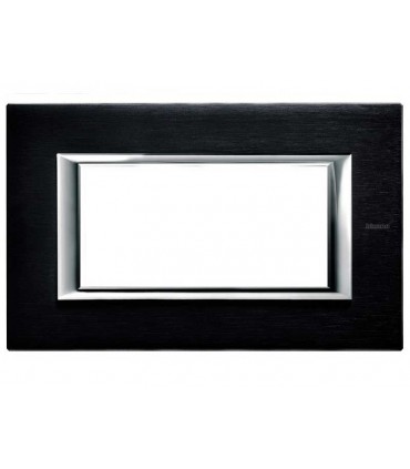 Bticino Axolute Platte 4 Module Anthrazit gebürstet HA4804XS