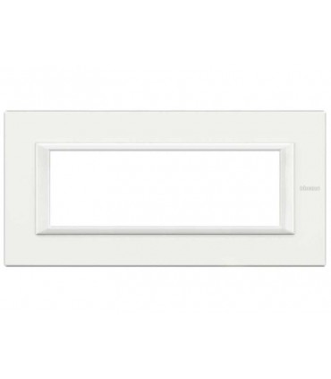 Bticino Axolute Platte 6 Module Weiß Monochrom HA4806HD