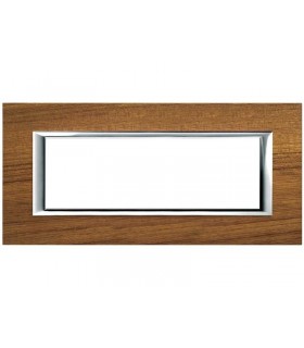 Bticino Axolute Platte 6 Module Holz Teak HA4806LTK
