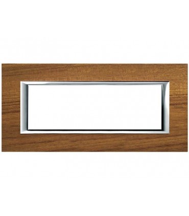 Bticino Axolute Platte 6 Module Holz Teak HA4806LTK