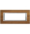 Bticino Axolute Platte 6 Module Holz Teak HA4806LTK